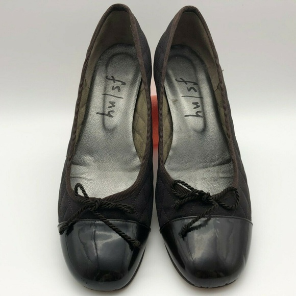 French Sole Shoes - French Sole FS/NY Cap Toe Pump Wedge Women 9B